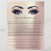 Eyelash Extension Liability Waiver Rose Skinny Flyer (Hinten)
