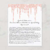 Eyelash Extension Liability Waiver Rose White Flyer (Vorne)