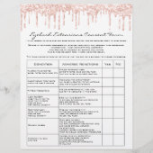 Eyelash Extension Liability Waiver Rose White Flyer (Vorne)