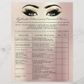 Eyelash Extension Liability Waiver Rosen Eyes Flyer (Vorne)