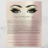 Eyelash Extension Liability Waiver Rosen Eyes Flyer (Hinten)
