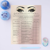 Eyelash Extension Liability Waiver Rosen Eyes Flyer (Einzeln)