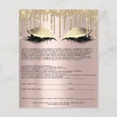 Eyelash Extension Liability Waiver Spark Rosen Gol Flyer (Hinten)