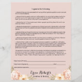 Eyelash Extension Liability WILL & Release Form Flyer (Hinten)