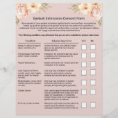 Eyelash Extension Liability WILL & Release Form Flyer (Vorne)