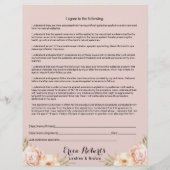 Eyelash Extension Liability WILL & Release Form Flyer (Hinten)