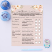 Eyelash Extension Liability WILL & Release Form Flyer (Einzeln)