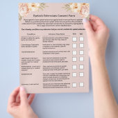 Eyelash Extension Liability WILL & Release Form Flyer (Hand)