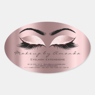 Eyelash Extension Makeup Artist Beauty Princess Ovaler Aufkleber