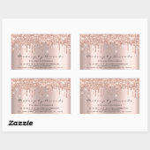 Eyelash Extension Makeup Artist Beauty Spark Rose Rechteckiger Aufkleber (Blatt)