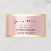 Eyelash Extension Makeup Artist Friseur Rahmen Visitenkarte (Rückseite)