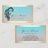 Eyelash Extension Makeup Artist Hair Confett Frame Visitenkarte (Vorne/Hinten)