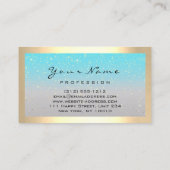 Eyelash Extension Makeup Artist Hair Confett Frame Visitenkarte (Rückseite)