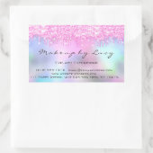 Eyelash Extension Makeup Artist Orchid Pink Tropfe Rechteckiger Aufkleber (Tasche)