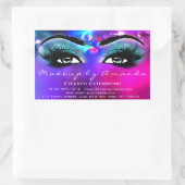 Eyelash Extension Makeup Artist Pink Energy Rechteckiger Aufkleber (Tasche)