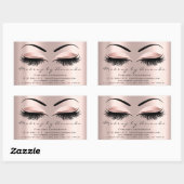Eyelash Extension Makeup Beauty Rose Microblading Rechteckiger Aufkleber (Blatt)