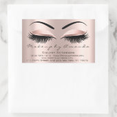 Eyelash Extension Makeup Beauty Rose Microblading Rechteckiger Aufkleber (Tasche)