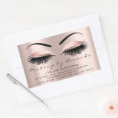 Eyelash Extension Makeup Beauty Rose Microblading Rechteckiger Aufkleber (Umschlag)