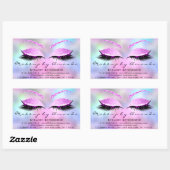 Eyelash Extension Makeup Beauty Salon Holograph Rechteckiger Aufkleber (Blatt)