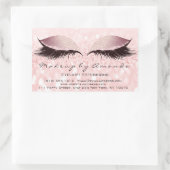 Eyelash Extension Makeup Schönheitssalon Pink Blus Rechteckiger Aufkleber (Tasche)