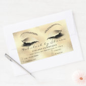 Eyelash Extension Makeuty Salon Adress Label Rechteckiger Aufkleber (Umschlag)