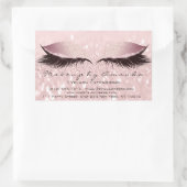 Eyelash Extension Pink Makeup Artist Beauty Studio Rechteckiger Aufkleber (Tasche)