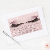 Eyelash Extension Pink Makeup Artist Beauty Studio Rechteckiger Aufkleber (Umschlag)
