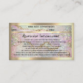 Eyelash Extension QRCode Logo Holograph Gliitter Visitenkarte (Rückseite)