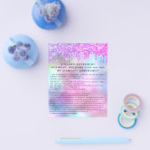 EYELASH EXTENSION RELEASE WAIVER Holograph Tropfen Flyer (Einzeln)