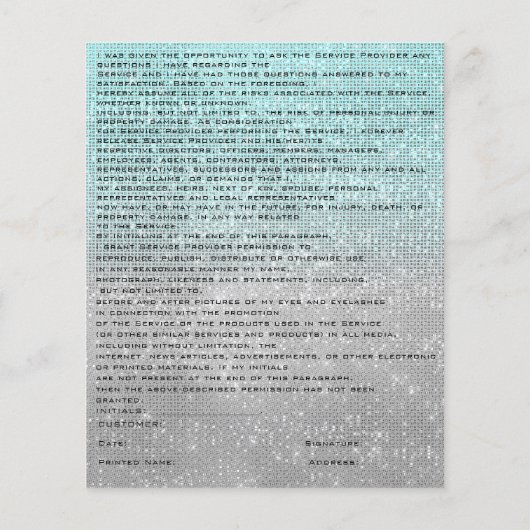 EYELASH EXTENSION RELEASE WAIVING Blue Silver Flyer (Hinten)