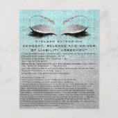 EYELASH EXTENSION RELEASE WAIVING Blue Silver Flyer (Vorne)