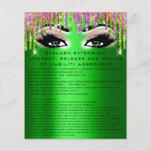 EYELASH EXTENSION RELEASE WAIVING Green Eyes Tropf Flyer
