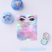 EYELASH EXTENSION RELEASE WARNUNG Holograph Pink Flyer (Einzeln)