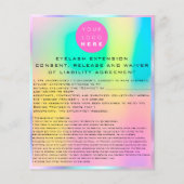EYELASH EXTENSION-RELEASE WEGE Holograph-Logo Flyer (Vorne)