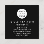 Eyelash Extension Studio Shop Pink Katalog Quadratische Visitenkarte (Rückseite)