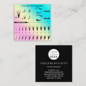 Eyelash Extension Studio Shop Pink Katalog Quadratische Visitenkarte (Vorne/Hinten)