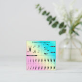 Eyelash Extension Studio Shop Pink Katalog Quadratische Visitenkarte (Stehend Vorderseite)