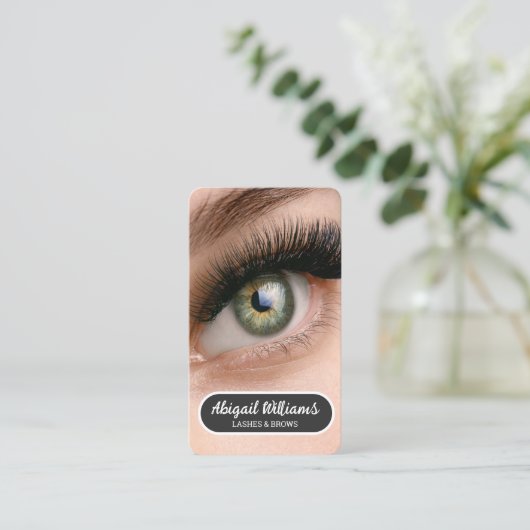 Eyelash Extension Visitenkarte (Stehend Vorderseite)