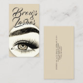 Eyelash Extensions Beauty Salon Business Card Visitenkarte (Vorne/Hinten)