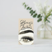 Eyelash Extensions Beauty Salon Business Card Visitenkarte (Stehend Vorderseite)