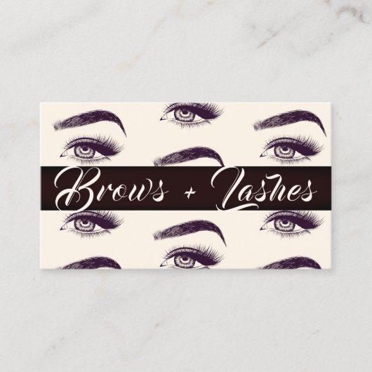 Eyelash Extensions Beauty Salon Business Card Visitenkarte (Vorderseite)