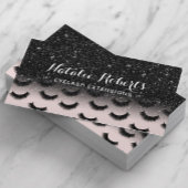 Eyelash Extensions Blush & Black Lashes Salon Visitenkarte