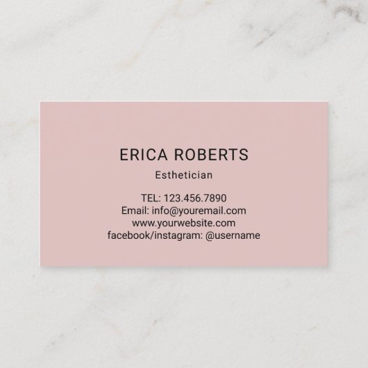 Eyelash Extensions Blush Pink Lash Salon Loyalität Treuekarte (Rückseite)