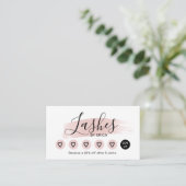 Eyelash Extensions Elegante Rosa Salon Loyalität Treuekarte (Stehend Vorderseite)