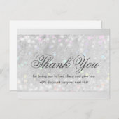 Eyelash Extensions Glitzer Snow Star Postkarte (Vorne/Hinten)