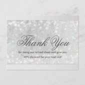 Eyelash Extensions Glitzer Snow Star Postkarte (Vorderseite)