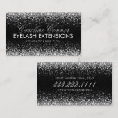 Eyelash Extensions Glitzer Star Rain Business Card Visitenkarte (Vorne/Hinten)