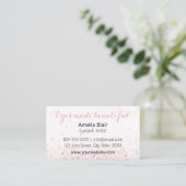 Eyelash Extensions Glitzern und Diamonds Pink Visitenkarte (Stehend Vorderseite)