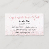 Eyelash Extensions Glitzern und Diamonds Pink Visitenkarte (Vorderseite)