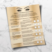 Eyelash Extensions Golden Liability Waiver Flyer